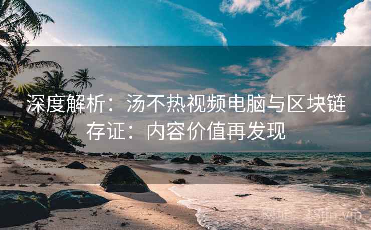 深度解析:汤不热视频电脑与区块链存证:内容价值再发现 深度解析:汤不热视频电脑与区块链存证:内容价值再发现