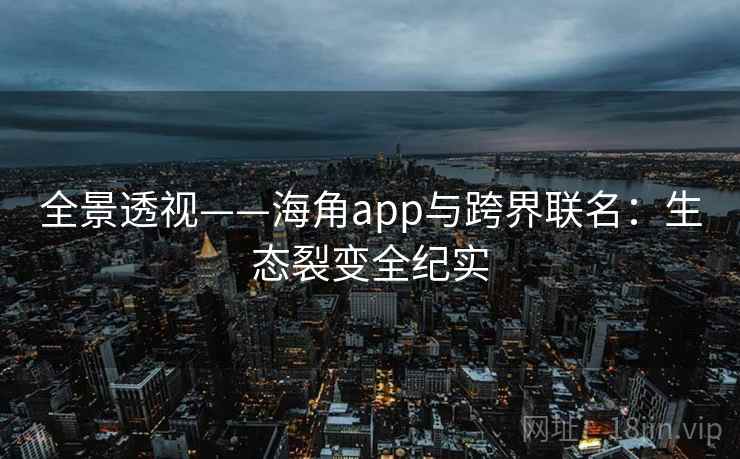 全景透视——海角app与跨界联名：生态裂变全纪实