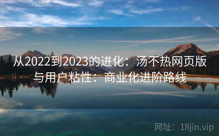 从2022到2023的进化:汤不热网页版与用户粘性:商业化进阶路线 从2022到2023的进化:汤不热网页版与用户粘性:商业化进阶路线