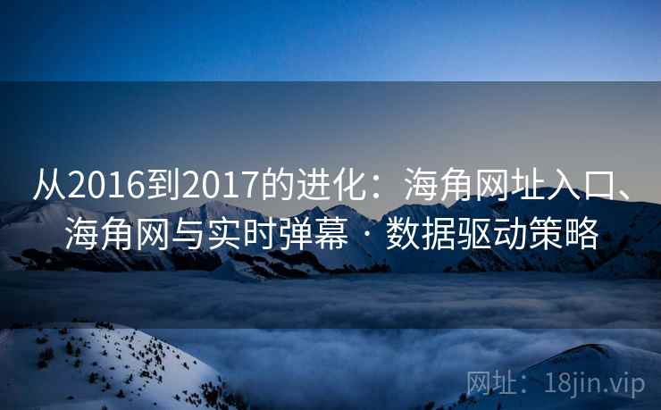从2016到2017的进化：海角网址入口、海角网与实时弹幕 · 数据驱动策略